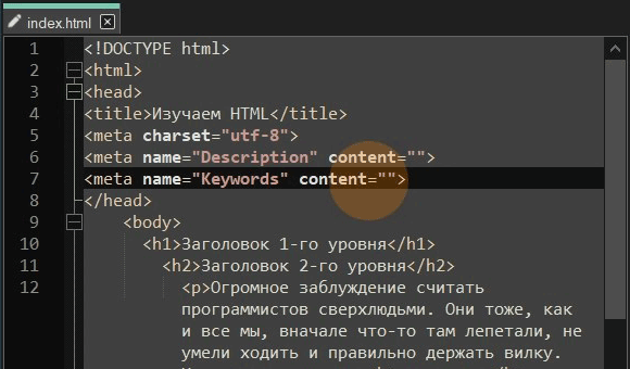 Мета-тег Description и Keywords